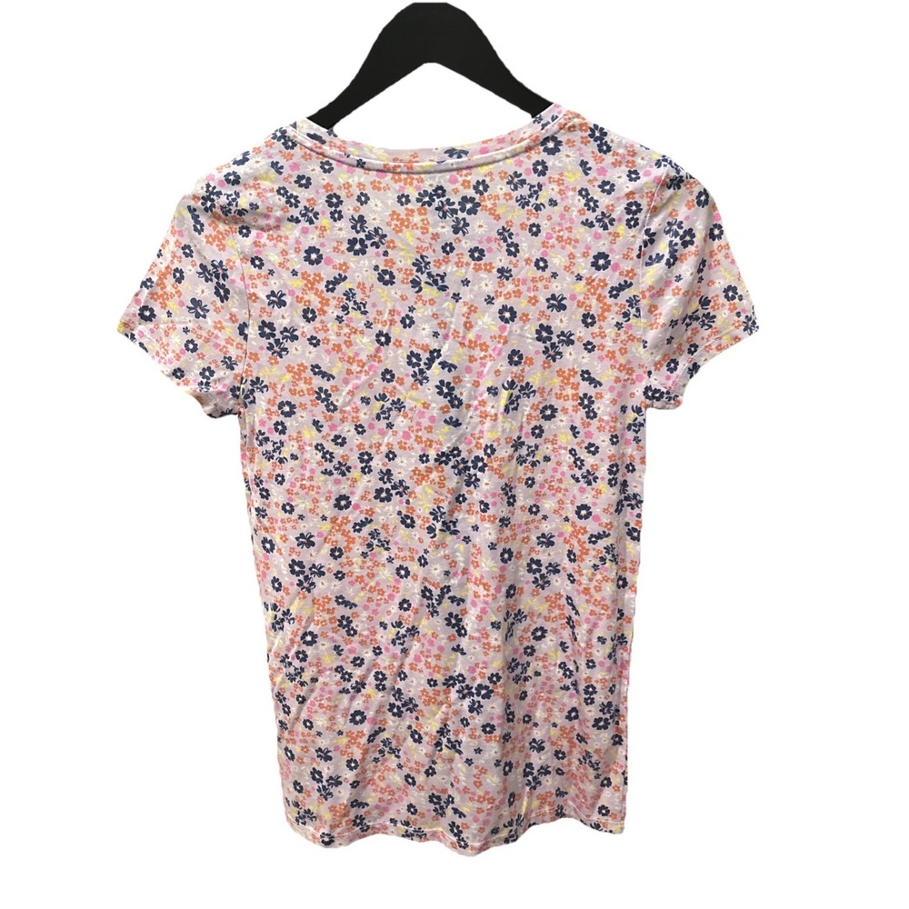 NWT Womens GAP Short Sleeve Crewneck XS T-Shirt FAVORITE Tee Lavender Floral - Picture 2 of 3